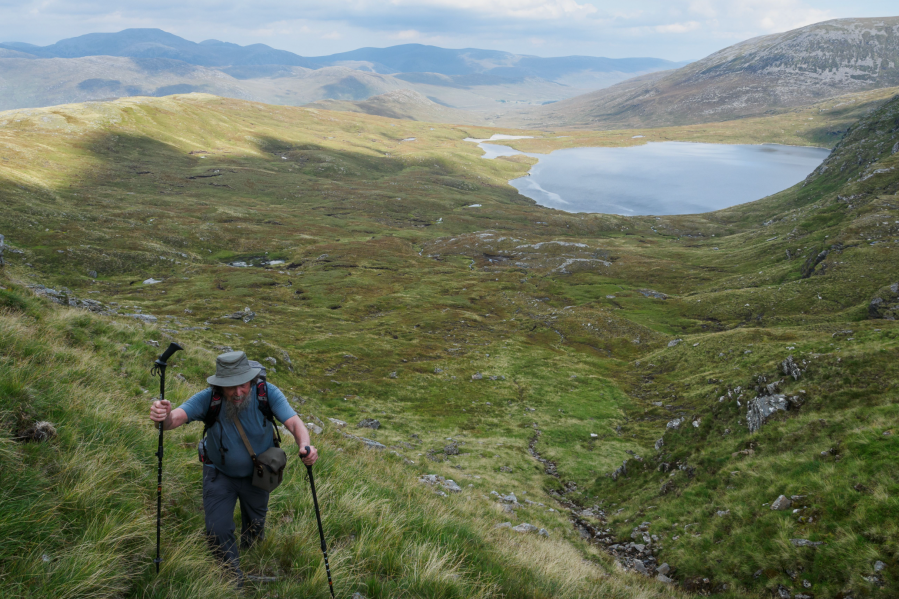 the fannichs - On the steep climb out of the corrie.jpg