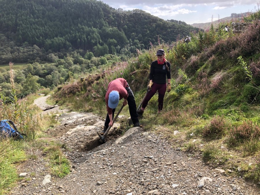 Volunteers doing path repairs on Laoighvol