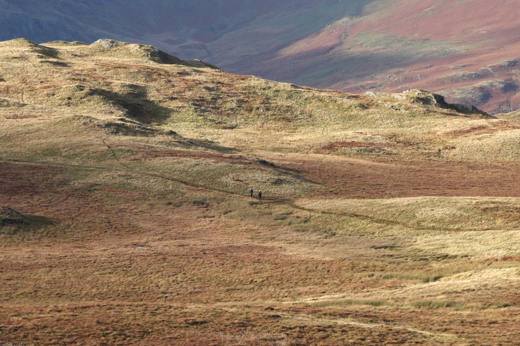 A pair of walkers on the corpse road PICTURE CREDIT: VIVIENNE CROW