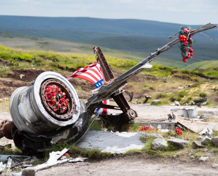 Bleaklow - Part of the undercarriage of USAF Boeing RB-29 Higher Shelf Moor.jpg