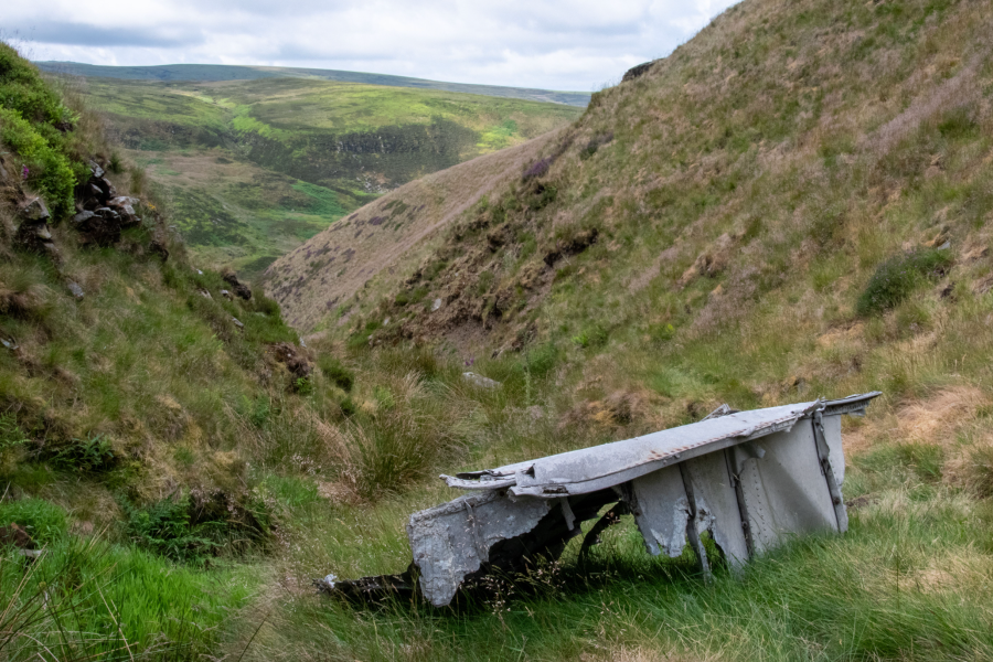 Part of C-47 fuselage Ashton Clough 02.jpg