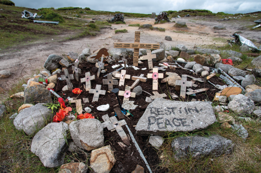 USAF Boeing RB-29 crash site on Higher Shelf Moor.jpg