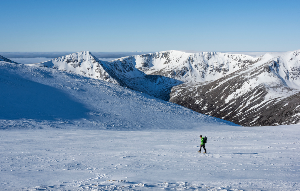 Climbing Ben Macdui in winter