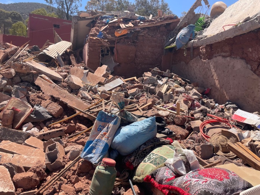 Morocco earthquake - Destruction in Ouirgane. Photo: Alice Morrison