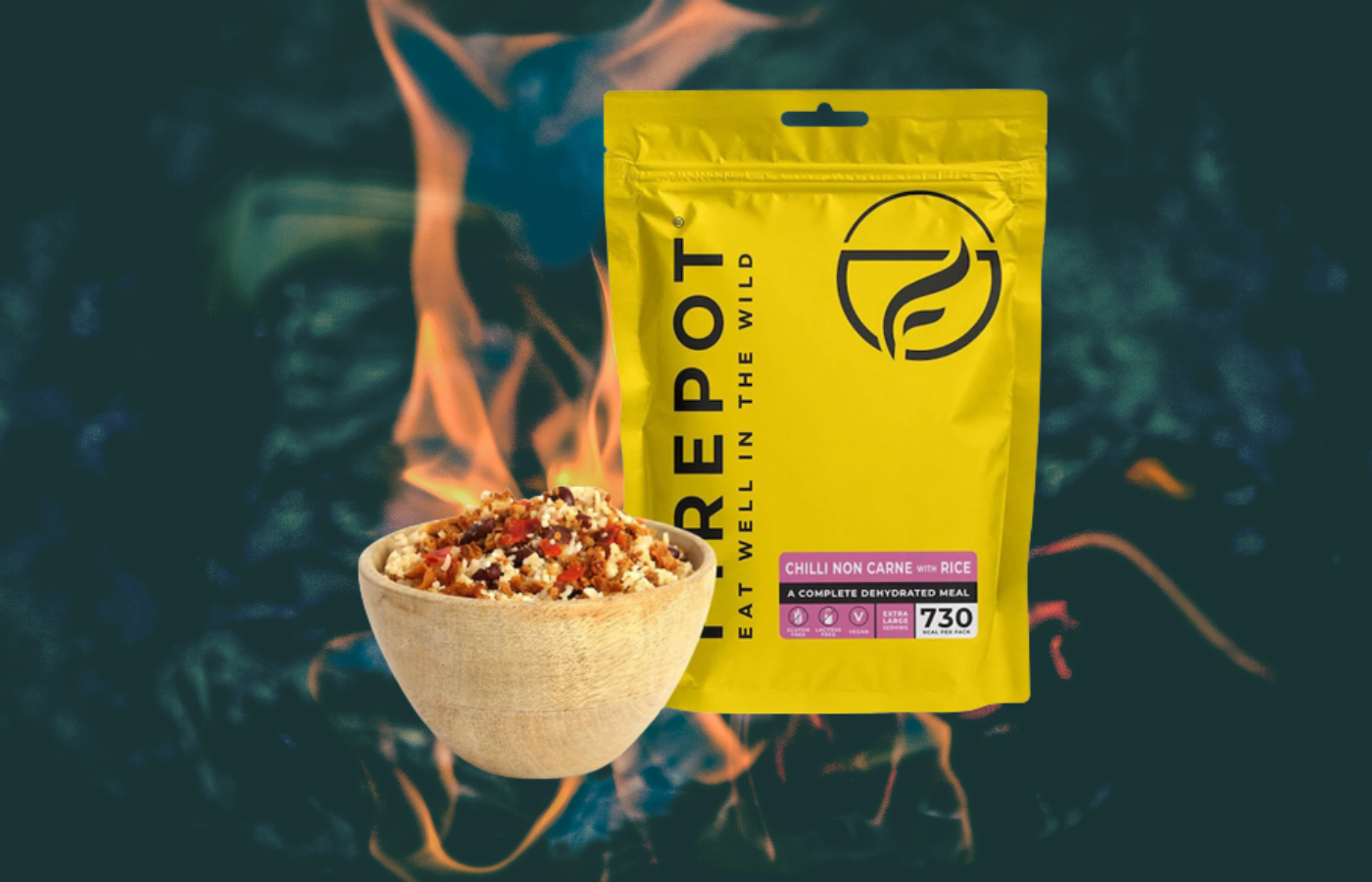 Firepot Chilli Non Carne with Rice - best vegetarian backpacking meals