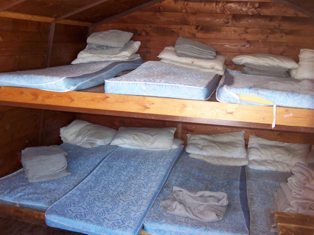 Bivouac cabins in the Alps aren_t always clean – bring a sleeping bag liner