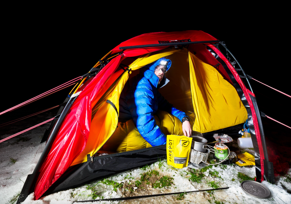 In extreme winter conditions, look for a robust free-standing tent and a warm enough sleeping bag.jpg