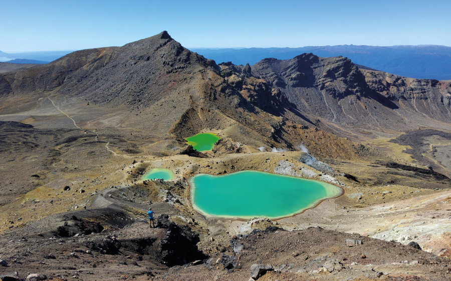 The Emerald Lakes, Tongariro Crossing, The Central Plateau, North Island, New Zealand. Credit: ZigZag Tours