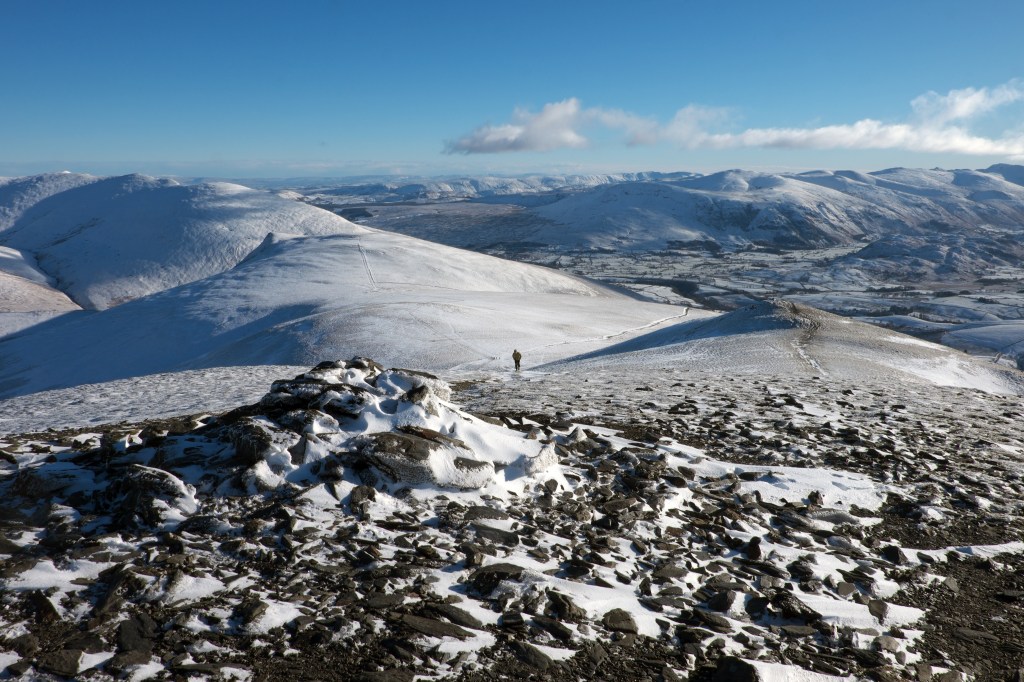 View south-east from Skiddaw Little Man at wp4. Credit: Vivienne Crow