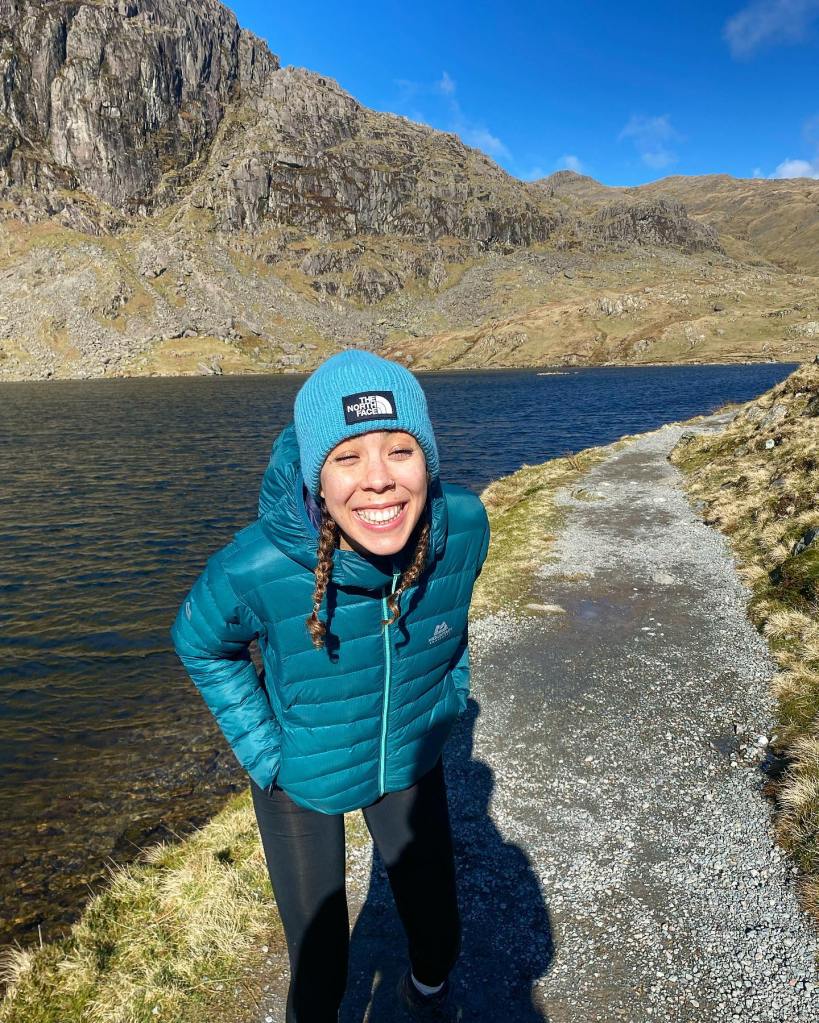 The Jadeite project All smiles by Stickle Tarn. Credit @thejadeiteproject