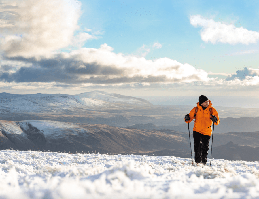 Editor Carey Davies on a winter day in the Lake District. Credit: Benjamin Cannon