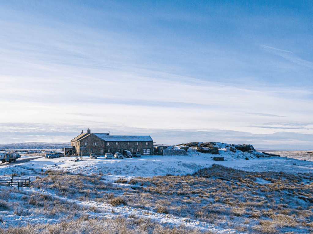 best pub walks - Tan Hill Inn in winter