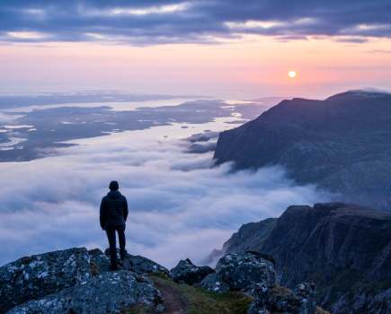 mountain motivation - A perfect sunset on A'Mhaighdean. Credit: James Roddie