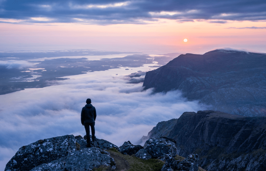 mountain motivation - A perfect sunset on A'Mhaighdean. Credit: James Roddie