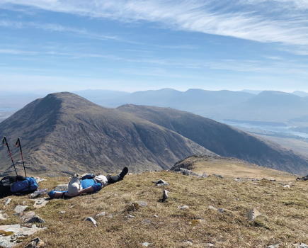 Nothing better than a summit siesta on a hot day - hikers fatigue