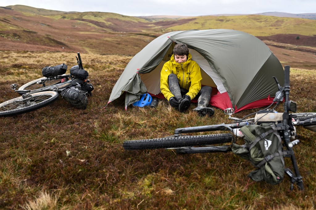 bikepacking trip with MSR - Home for the night above Elan Village