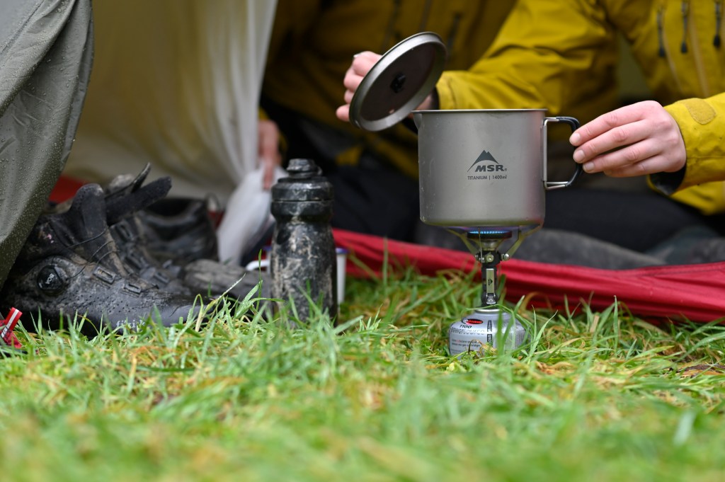 Tea for two on the bikepacking trip. Credit: Ray Wood