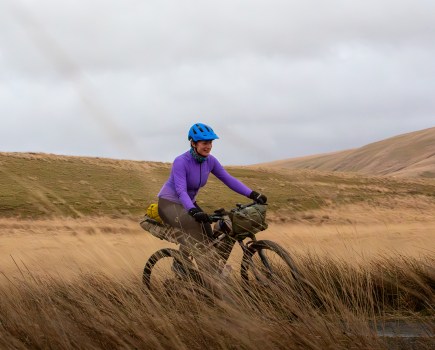 Sarah Hall crossing Wales on the Trans Cambrian Way. Credit: Ceri Belshaw