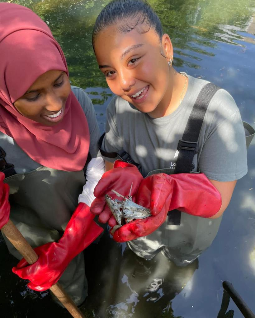 Clearing rubbish from a river - "smelly but exciting"! 