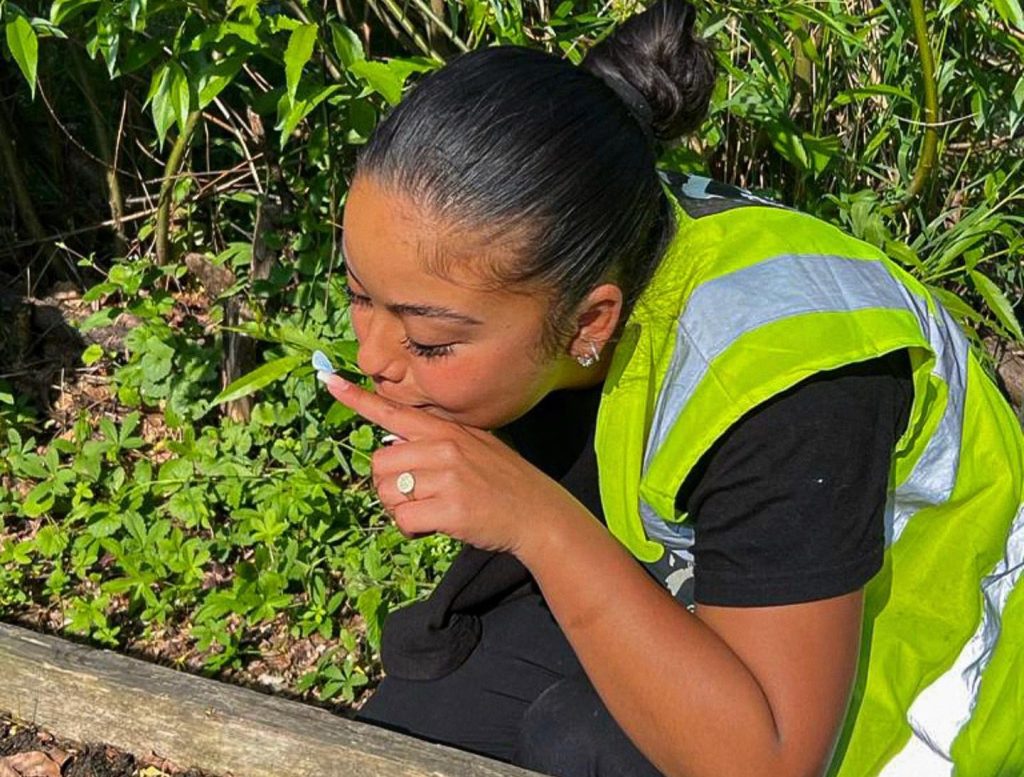 Meeting butterflies. Credit: @outsidewithlira/Instagram