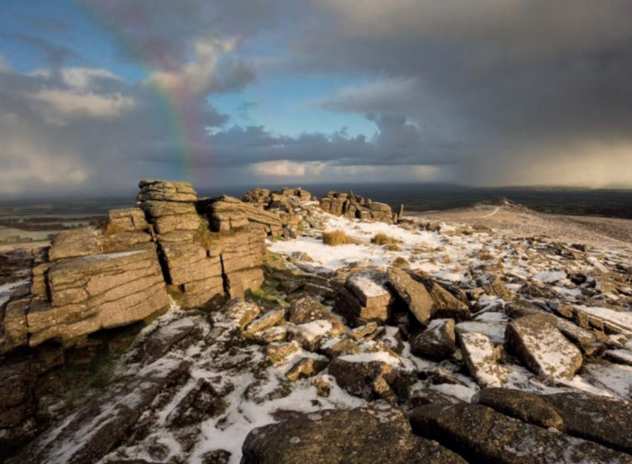 Postbridge - Belstone Tor in the snow. Credit: Shutterstock