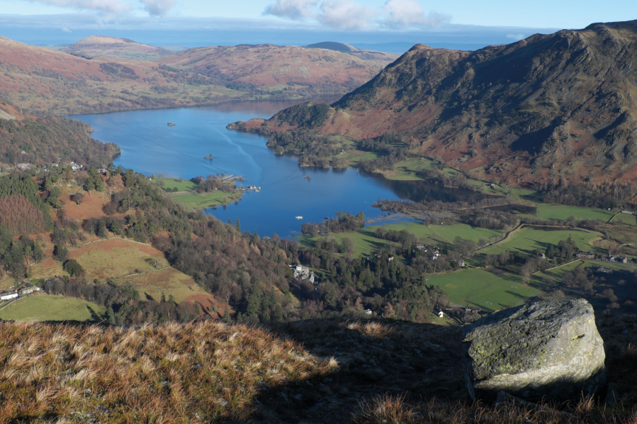 Deepdale Horseshoe - Looking down on Ullswater from the climb on to Birk Fell_DSCF3396