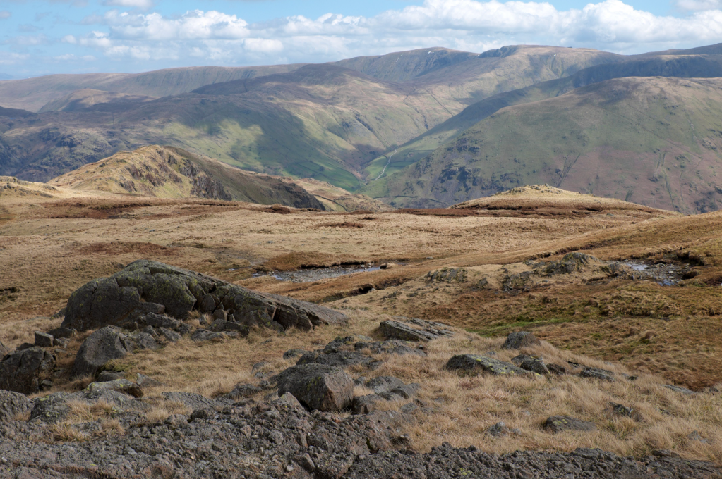 Deepdale round - View from Hartsop above How, with High Raise the highest point on the skyline ahead_DSCF5309