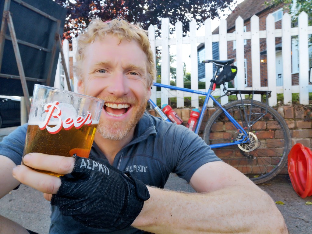 Cheers to local bike adventures. Credit: Alistair Humphreys