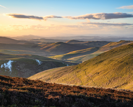 The National Parks and Access Act - Looking into Scotland from the hard-fought-for Pennine Way. Credit: Shutterstock
