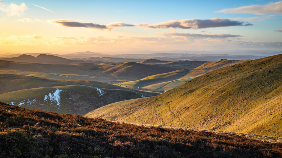 The National Parks and Access Act - Looking into Scotland from the hard-fought-for Pennine Way. Credit: Shutterstock