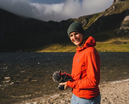hiraeth - Emma Crome In front of the camera in Eryri. Credit: Lena Drapella
