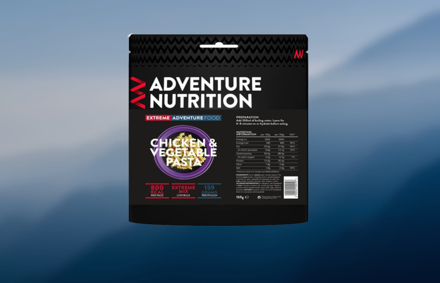 Adventure Nutrition Chicken and Vegetable Pasta