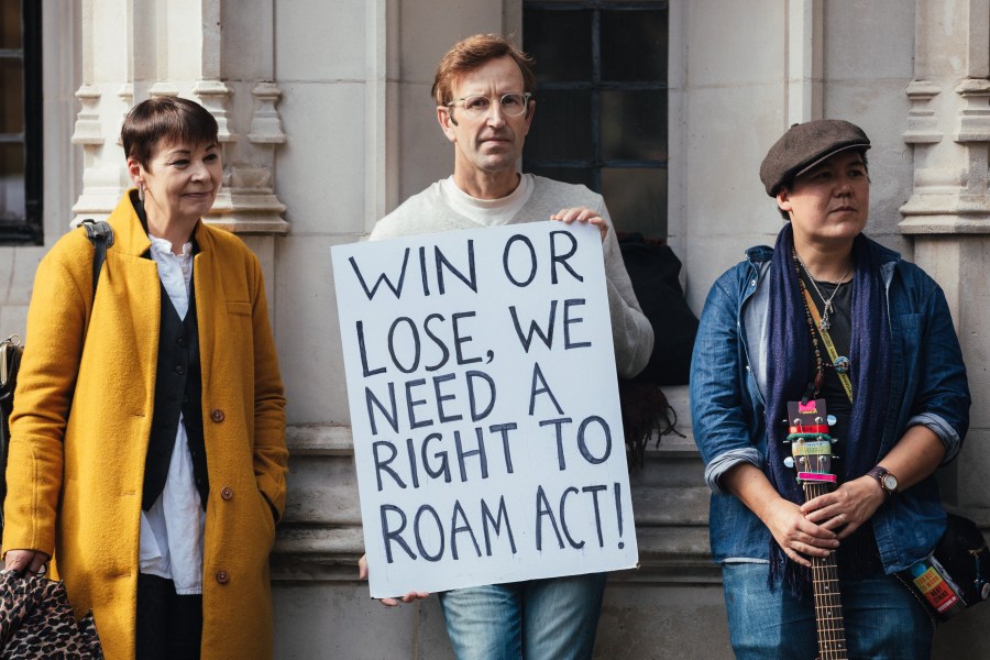 Outside the Supreme Court case that could protect or extinguish the right to wild camp on Dartmoor. Credit: Emma Stoner