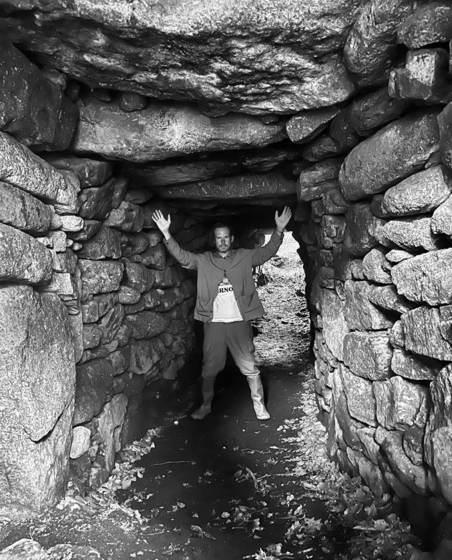 scheduled monuments 1. Matthew Shaw inside a Cornish Fogou