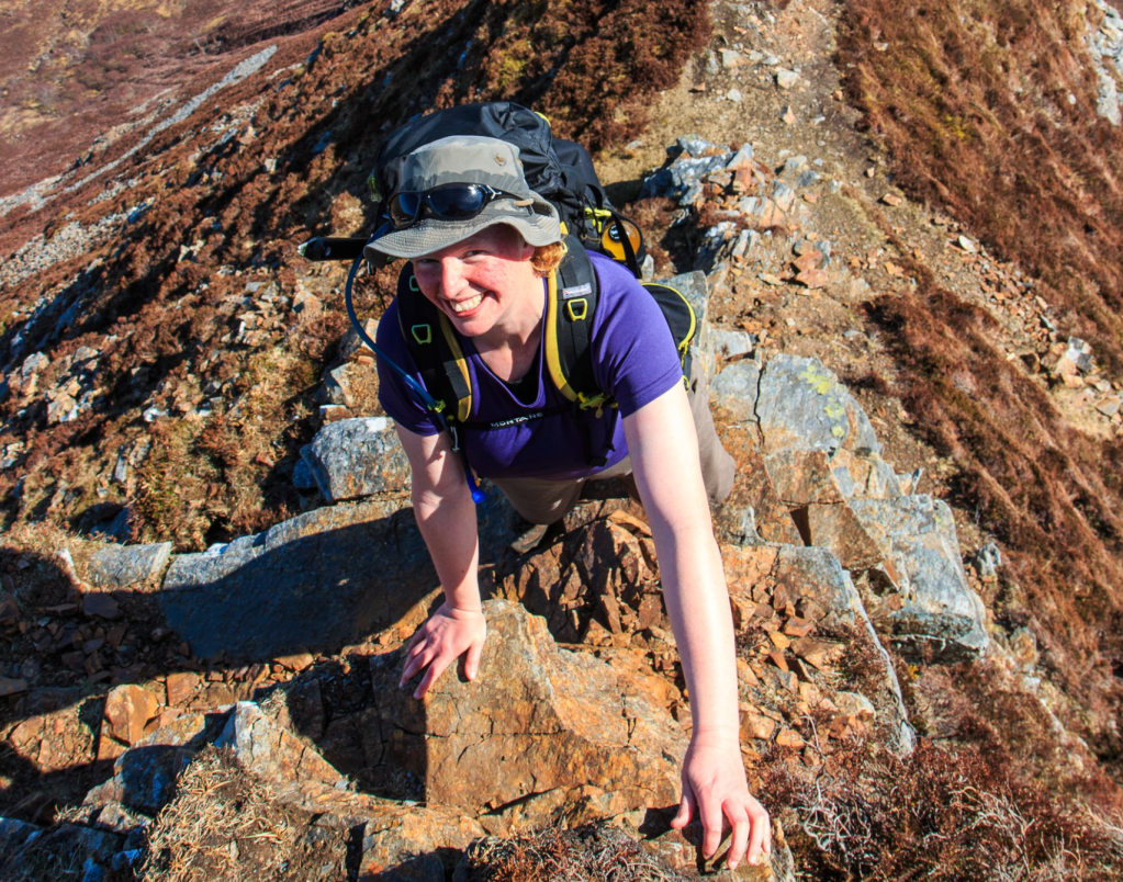 On the ridge at Beinn a’Bheithir. Credit: Ewan Tait
