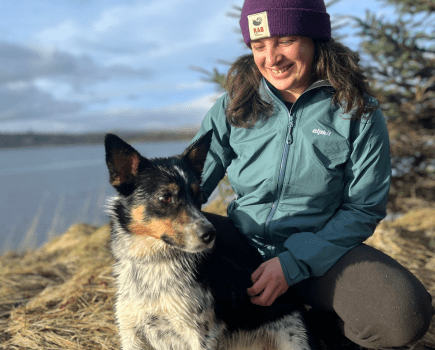 Kirsty, Alpkit and best friend. Credit: Kirsty Pallas