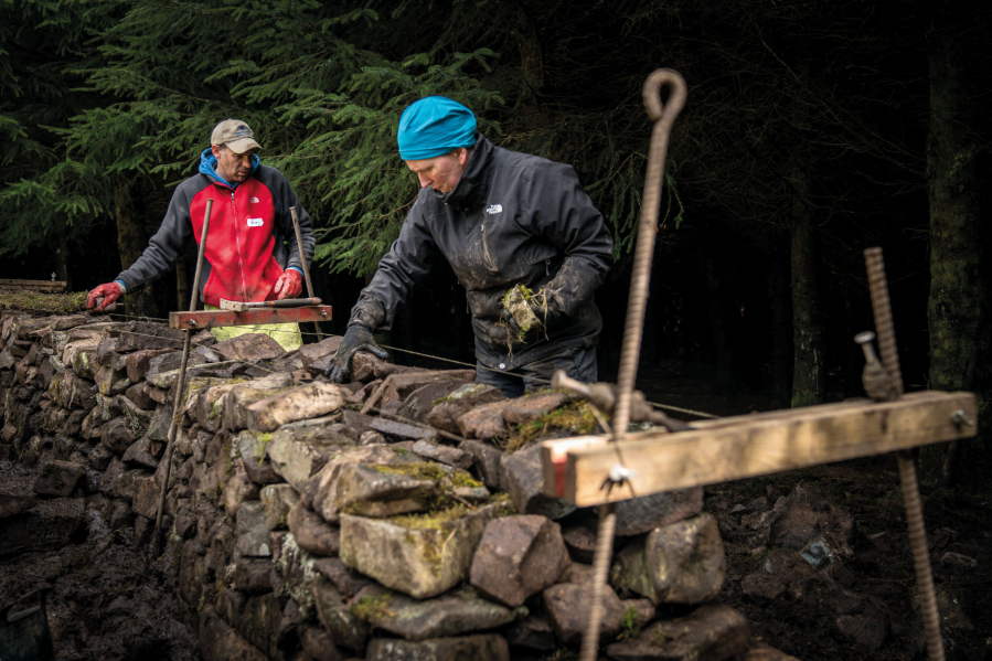 john muir trust - Dry Stone walling with volunteers at Glenlude, 2018-credit D Lintern.jpg