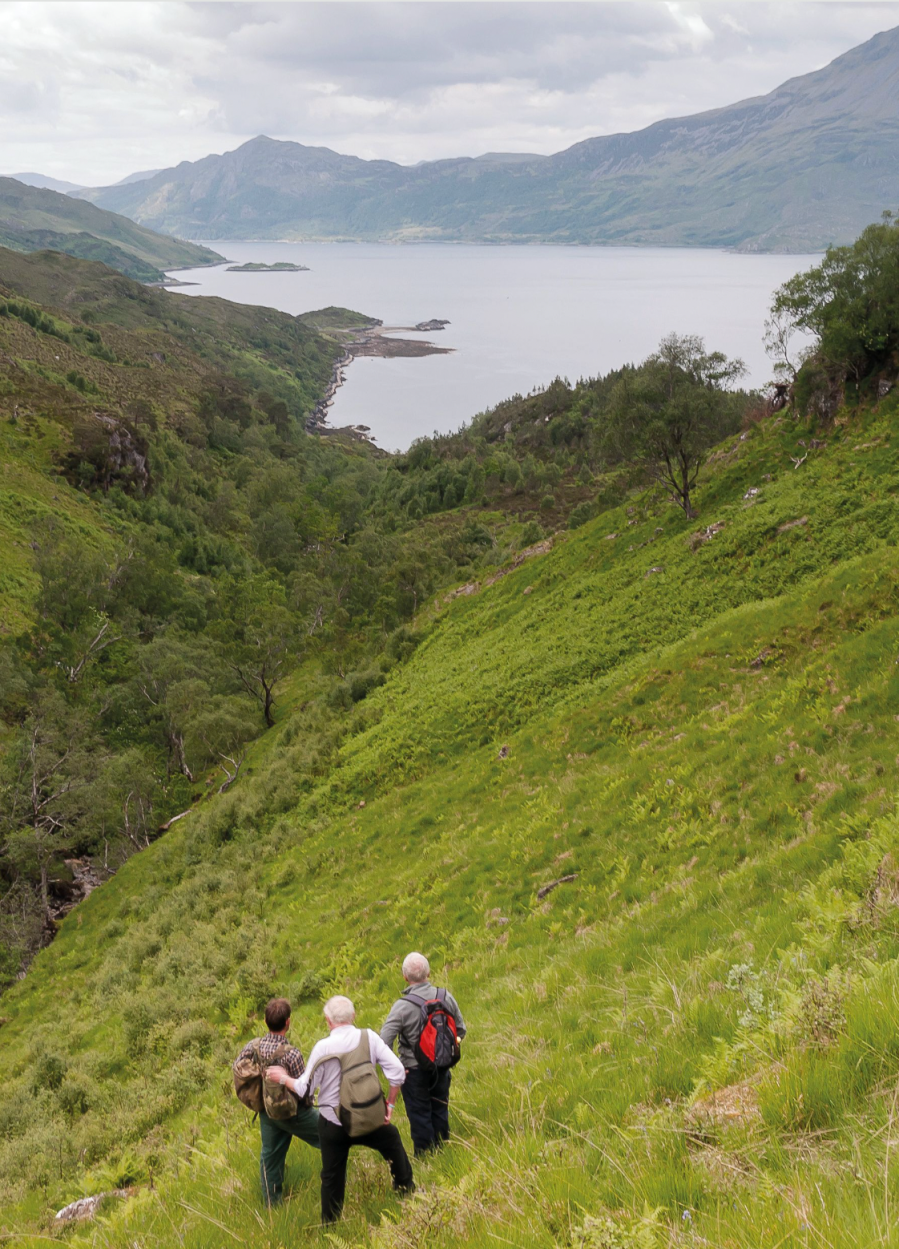 On Knoydart, staff showing Trust members the regeneration, 2012- credit David Lintern