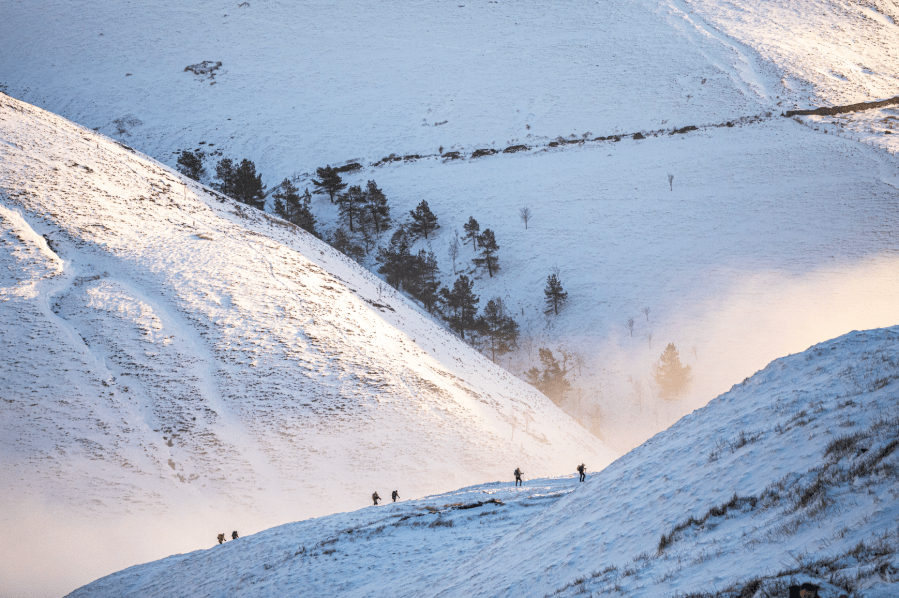 Main image: Competitors in the Montane Winter Spine Race 2025 climb the Pennines | Credit: Jamie Rutherford for Montane Spine Race