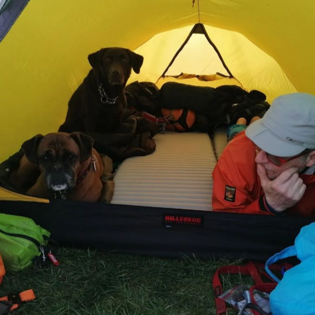 backpacking with dogs jury - pebbles
