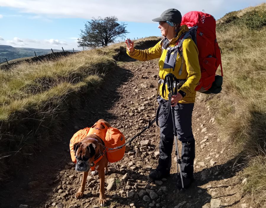 Pebbles loaded up for a backpacking adventure - photo credit Chrissie Crowther.jpg