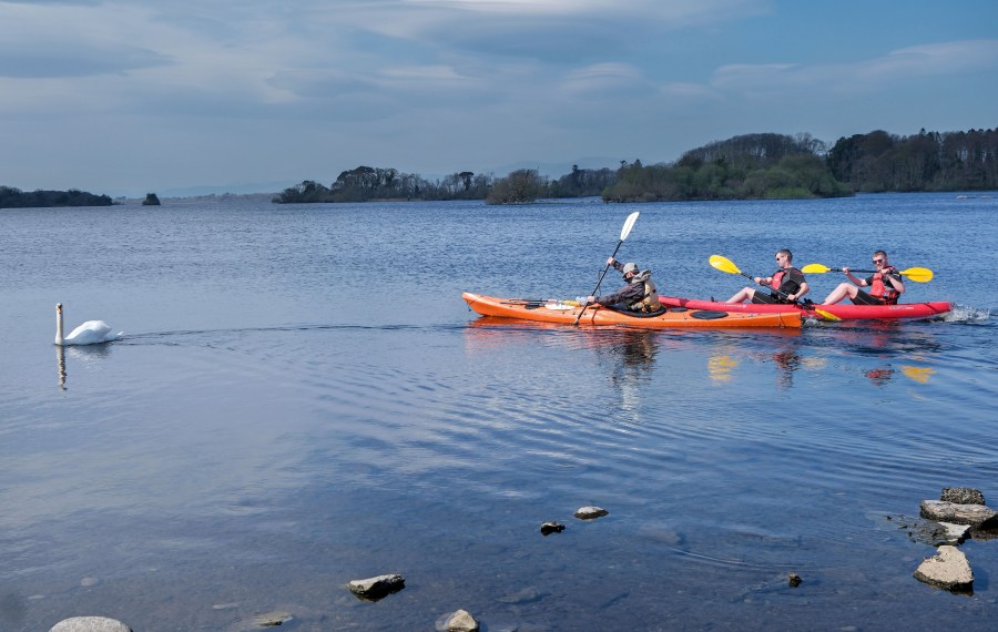 Wander Wild Kayakers making their way to Innisfallen Island from Ross Castle, Lough Lein. Credit: Valerie O’Sullivan
