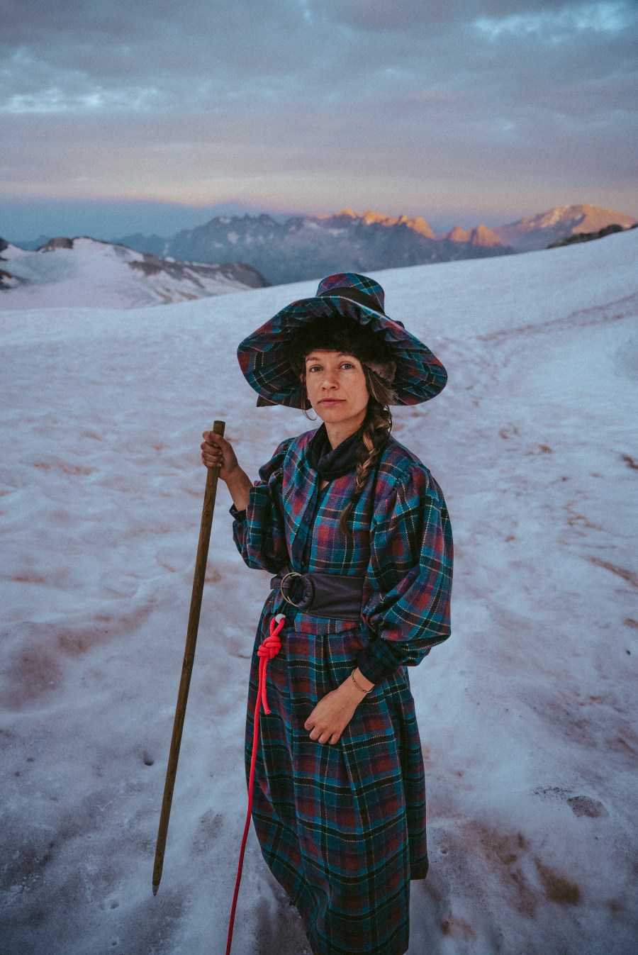 Woman with altitude - Early morning on the Glacier du Tour credit Grace Taylorson Smith Pritchard