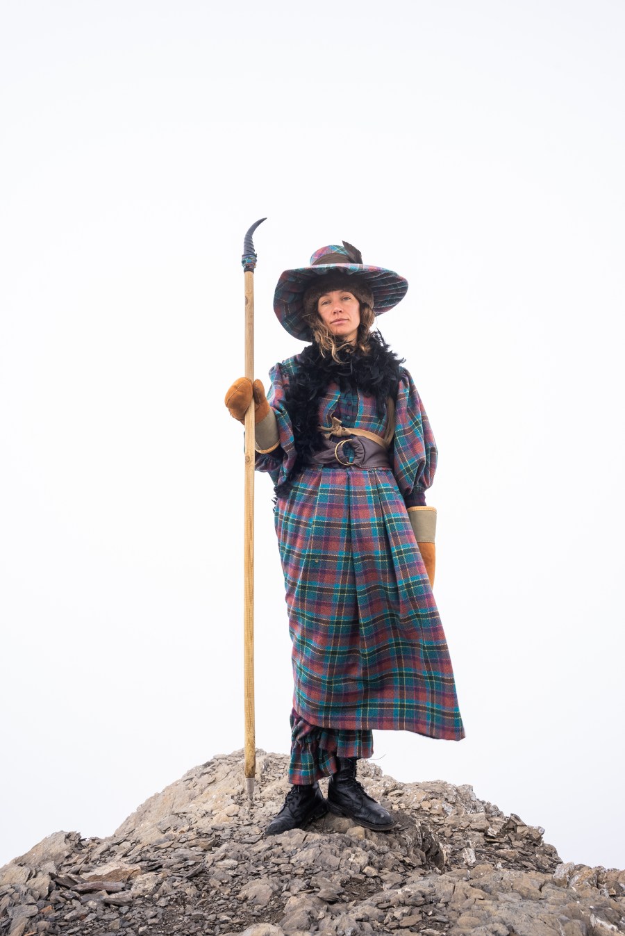 Woman with altitude - Lise on the Oldenhorn summit recreating the famous image of Henriette, credit Grace Taylorson Smith Pritchard
