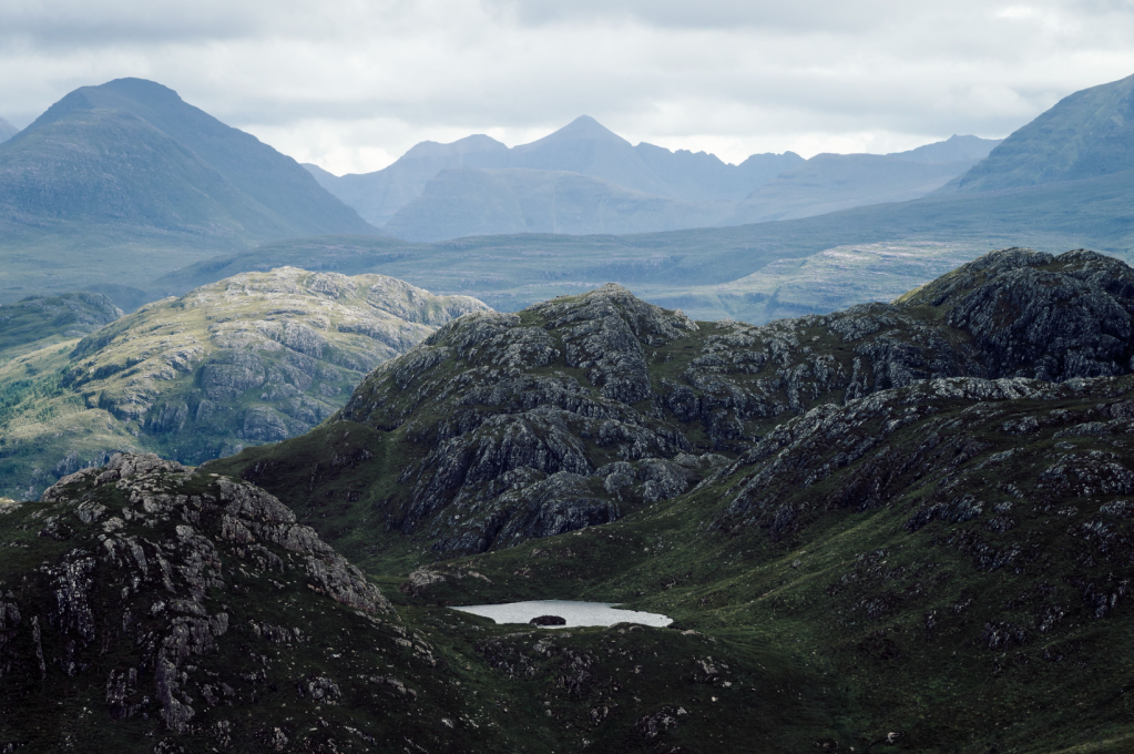 View towards Torridon from the summit of An Groban. Credit: Alex Roddie
