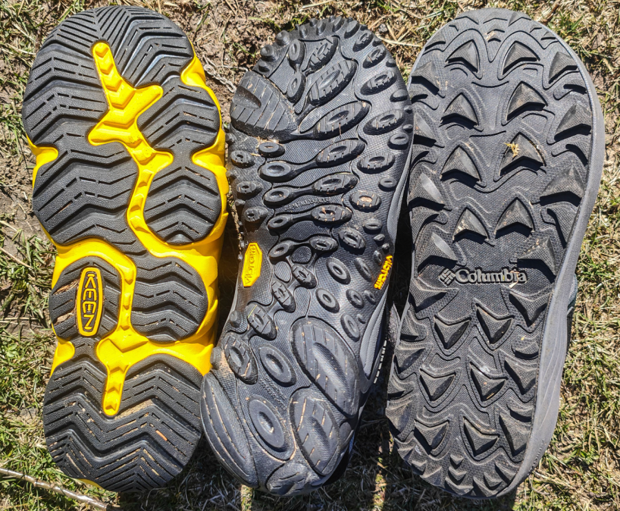 From left: Keen, Merrell, Columbia. Credit: Chris Townsend