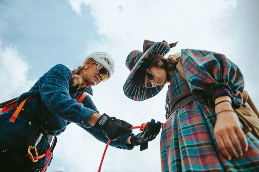 Lise and Karen testing out the gear credit Grace Taylorson Smith Pritchard