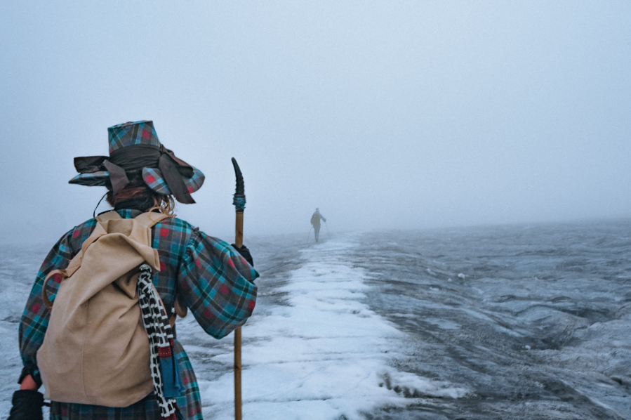 Woman with altitude - Crossing the Tsanfleuron Glacier below the Oldenhorn peak, credit Grace Taylorson Smith Pritchard 2