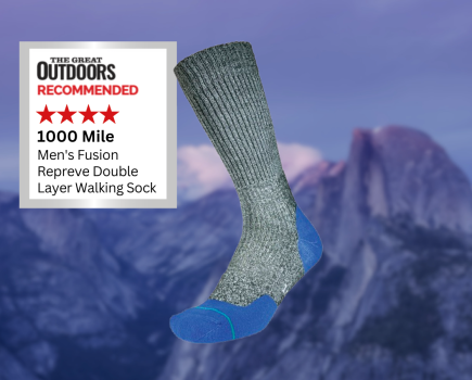 1000 Mile Men's Fusion Repreve Double Layer Walking sock review