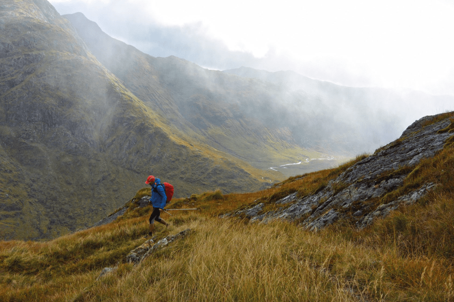 Descending from the pass of Mam Unndalain on the Cape Wrath Trail - credit Lily Dyu